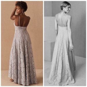 BHLDN x  FAME AND PARTNERS CHARLOTTE V-NECK LACE DRESS